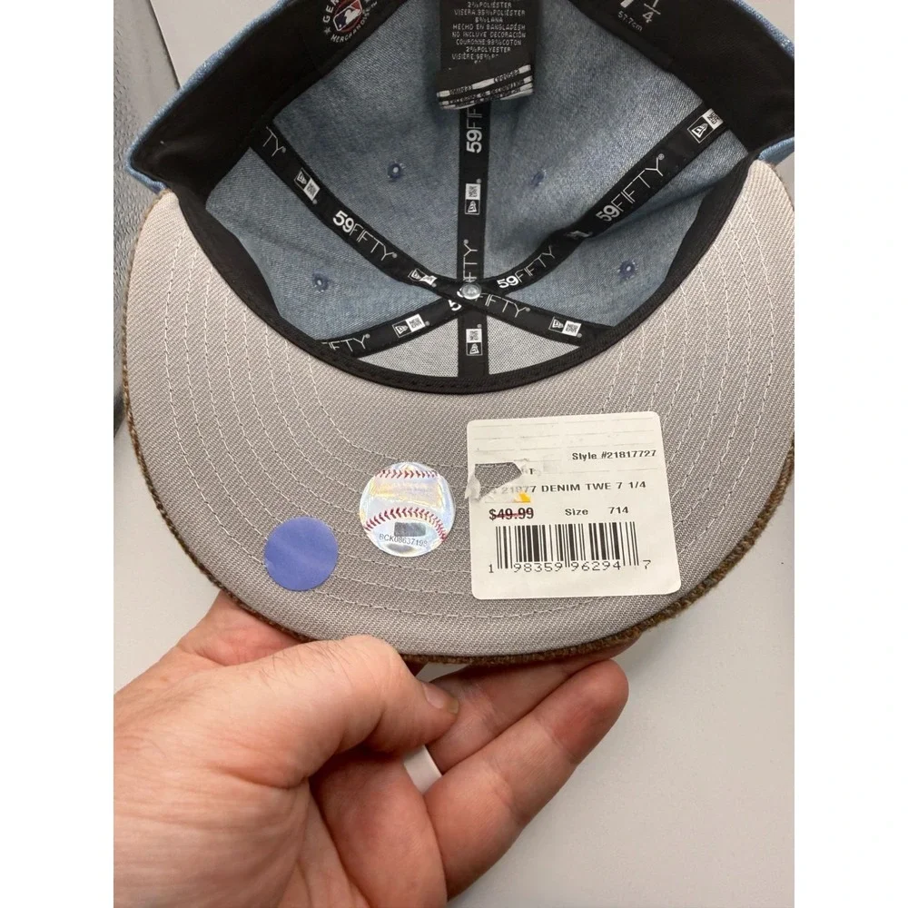 New Era‎ 59Fifty Chicago White Sox Denim & Herringbone Fitted Hat 7 1/4